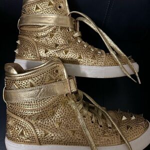 J75 by Jump-Gold High-Top Studded Men’s Sneakers